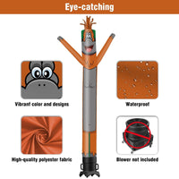 6 10 15 20FT Tall Orangutan Waving Inflatable Tube Man(Blower Not Included)