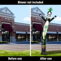 6 10 15 20FT Tall Panda & Bamboo Waving Inflatable Tube Man(Blower Not Included)