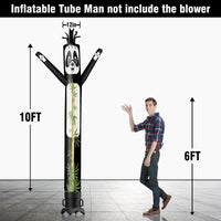 6 10 15 20FT Tall Panda Waving Inflatable Tube Man(Blower Not Included)