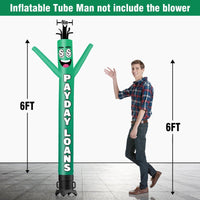 6 10 15 20FT Tall Payday Loans Waving Inflatable Tube Man(Blower Not Included)