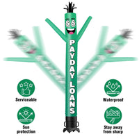 6 10 15 20FT Tall Payday Loans Waving Inflatable Tube Man(Blower Not Included)