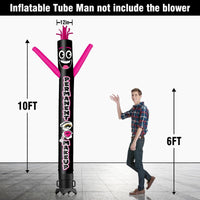 6 10 15 20FT Tall Permanent Makeup Waving Inflatable Tube Man(Blower Not Included)
