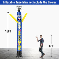 6 10 15 20FT Tall Pet Grooming 01 Waving Inflatable Tube Man(Blower Not Included)