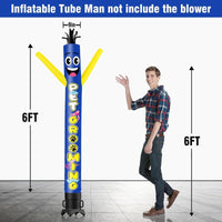 6 10 15 20FT Tall Pet Grooming 01 Waving Inflatable Tube Man(Blower Not Included)