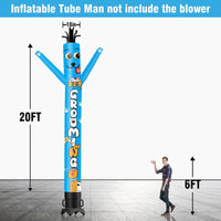 6 10 15 20FT Tall Pet Grooming Waving Inflatable Tube Man(Blower Not Included)