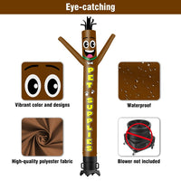 6 10 15 20FT Tall Pet Supplies Waving Inflatable Tube Man(Blower Not Included)