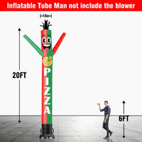 6 10 15 20FT Tall Pizza 01 Waving Inflatable Tube Man(Blower Not Included)
