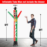 6 10 15 20FT Tall Pizza 01 Waving Inflatable Tube Man(Blower Not Included)