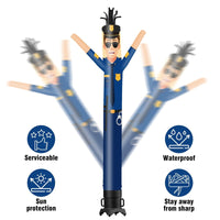 6 10 15 20FT Tall Police Waving Inflatable Tube Man(Blower Not Included)