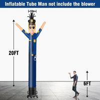 6 10 15 20FT Tall Police Waving Inflatable Tube Man(Blower Not Included)