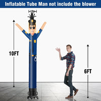 6 10 15 20FT Tall Police Waving Inflatable Tube Man(Blower Not Included)