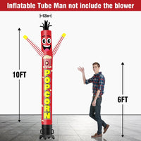 6 10 15 20FT Tall Popcorn Waving Inflatable Tube Man(Blower Not Included)
