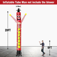 6 10 15 20FT Tall Popcorn Waving Inflatable Tube Man(Blower Not Included)