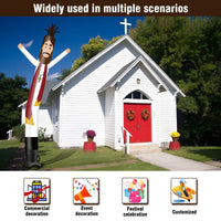 6 10 15 20FT Tall Priest Waving Inflatable Tube Man(Blower Not Included)