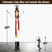 6 10 15 20FT Tall Priest Waving Inflatable Tube Man(Blower Not Included)