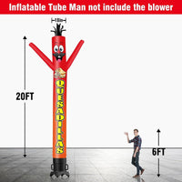 6 10 15 20FT Tall Quesadillas Waving Inflatable Tube Man(Blower Not Included)