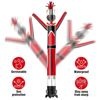6 10 15 20FT Tall Racing Drivers Waving Inflatable Tube Man(Blower Not Included)