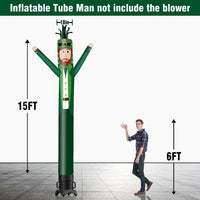 6 10 15 20FT Tall Saint Patrick Waving Inflatable Tube Man(Blower Not Included)