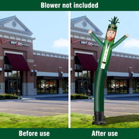 6 10 15 20FT Tall Saint Patrick Waving Inflatable Tube Man(Blower Not Included)