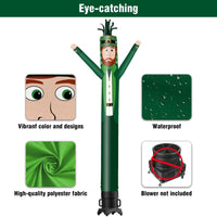 6 10 15 20FT Tall Saint Patrick Waving Inflatable Tube Man(Blower Not Included)