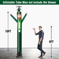 6 10 15 20FT Tall Saint Patrick Waving Inflatable Tube Man(Blower Not Included)