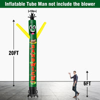 6 10 15 20FT Tall Sandwich Waving Inflatable Tube Man(Blower Not Included)