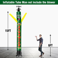 6 10 15 20FT Tall Sandwich Waving Inflatable Tube Man(Blower Not Included)
