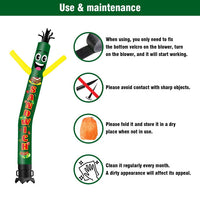 6 10 15 20FT Tall Sandwich Waving Inflatable Tube Man(Blower Not Included)