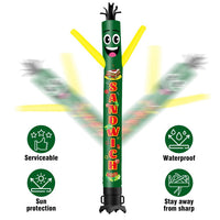 6 10 15 20FT Tall Sandwich Waving Inflatable Tube Man(Blower Not Included)