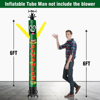 6 10 15 20FT Tall Sandwich Waving Inflatable Tube Man(Blower Not Included)