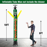 6 10 15 20FT Tall Sandwich Waving Inflatable Tube Man(Blower Not Included)
