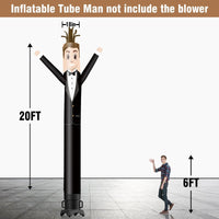 6 10 15 20FT Tall Server Waving Inflatable Tube Man(Blower Not Included)