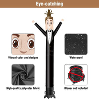 6 10 15 20FT Tall Server Waving Inflatable Tube Man(Blower Not Included)