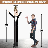6 10 15 20FT Tall Server Waving Inflatable Tube Man(Blower Not Included)