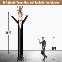 6 10 15 20FT Tall Server Waving Inflatable Tube Man(Blower Not Included)