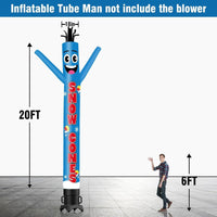 6 10 15 20FT Tall Snow Cones Waving Inflatable Tube Man(Blower Not Included)