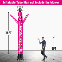 6 10 15 20FT Tall Spa Waving Inflatable Tube Man(Blower Not Included)
