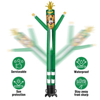 6 10 15 20FT Tall St. Patrick's Day Leprechaun Dog Waving Inflatable Tube Man(Blower Not Included)