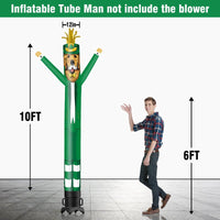 6 10 15 20FT Tall St. Patrick's Day Leprechaun Dog Waving Inflatable Tube Man(Blower Not Included)