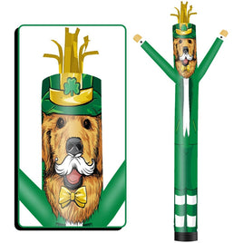 6 10 15 20FT Tall St. Patrick's Day Leprechaun Dog Waving Inflatable Tube Man(Blower Not Included)