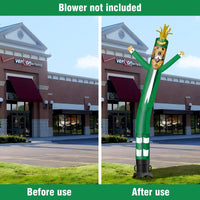 6 10 15 20FT Tall St. Patrick's Day Leprechaun Dog Waving Inflatable Tube Man(Blower Not Included)