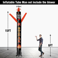 6 10 15 20FT Tall Steak Waving Inflatable Tube Man(Blower Not Included)