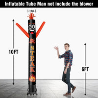 6 10 15 20FT Tall Steak Waving Inflatable Tube Man(Blower Not Included)