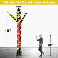 6 10 15 20FT Tall Storage Waving Inflatable Tube Man(Blower Not Included)