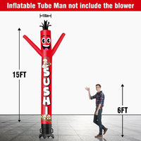6 10 15 20FT Tall Sushi Waving Inflatable Tube Man(Blower Not Included)