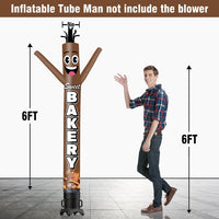 6 10 15 20FT Tall Bakery Waving Inflatable Tube Man(Blower Not Included)