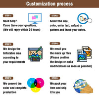 6 10 15 20FT Tall Bakery Waving Inflatable Tube Man(Blower Not Included)