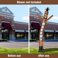 6 10 15 20FT Tall Bakery Waving Inflatable Tube Man(Blower Not Included)
