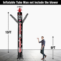 6 10 15 20FT Tall Tattoo Piercing Waving Inflatable Tube Man(Blower Not Included)