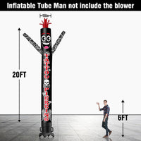 6 10 15 20FT Tall Tattoo Piercing Waving Inflatable Tube Man(Blower Not Included)